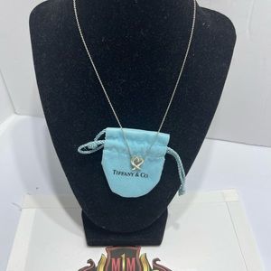 Tiffany and Co Paloma Picasso Heart Necklace with pouch.